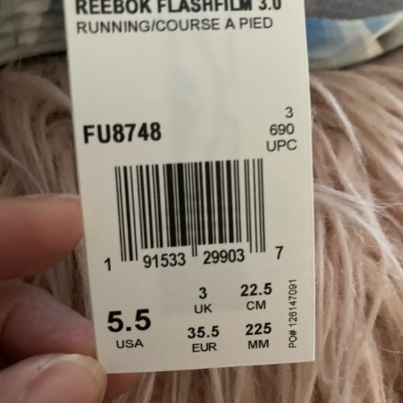 Reebok Flashfilm 3.0 Cross Trainer, True Grey/white/Horizon Blue, Size 5.5. New - Picture 10 of 11